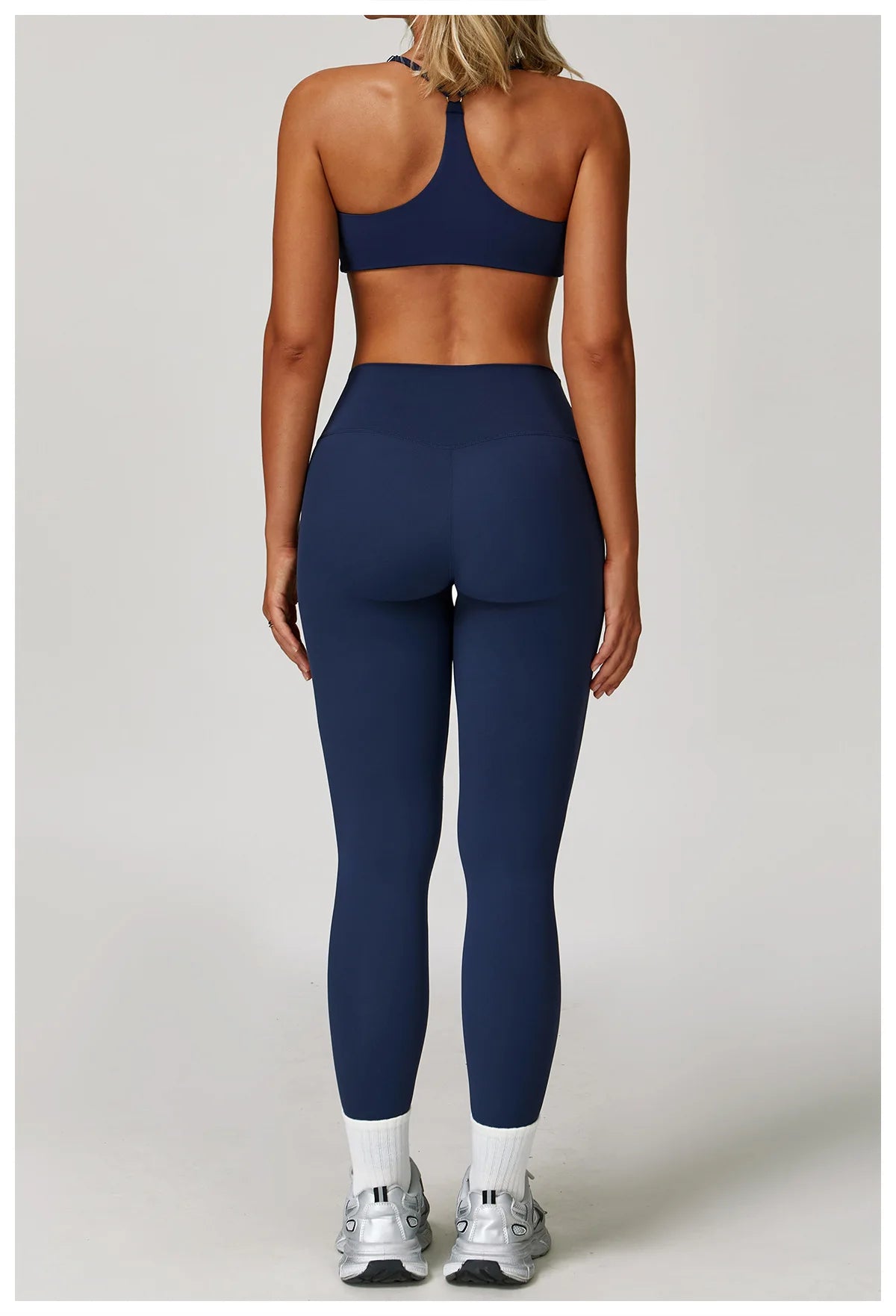 2/3PCS Yoga Suit Sports Set Gym Set Women Tracksuit Running (Blue)