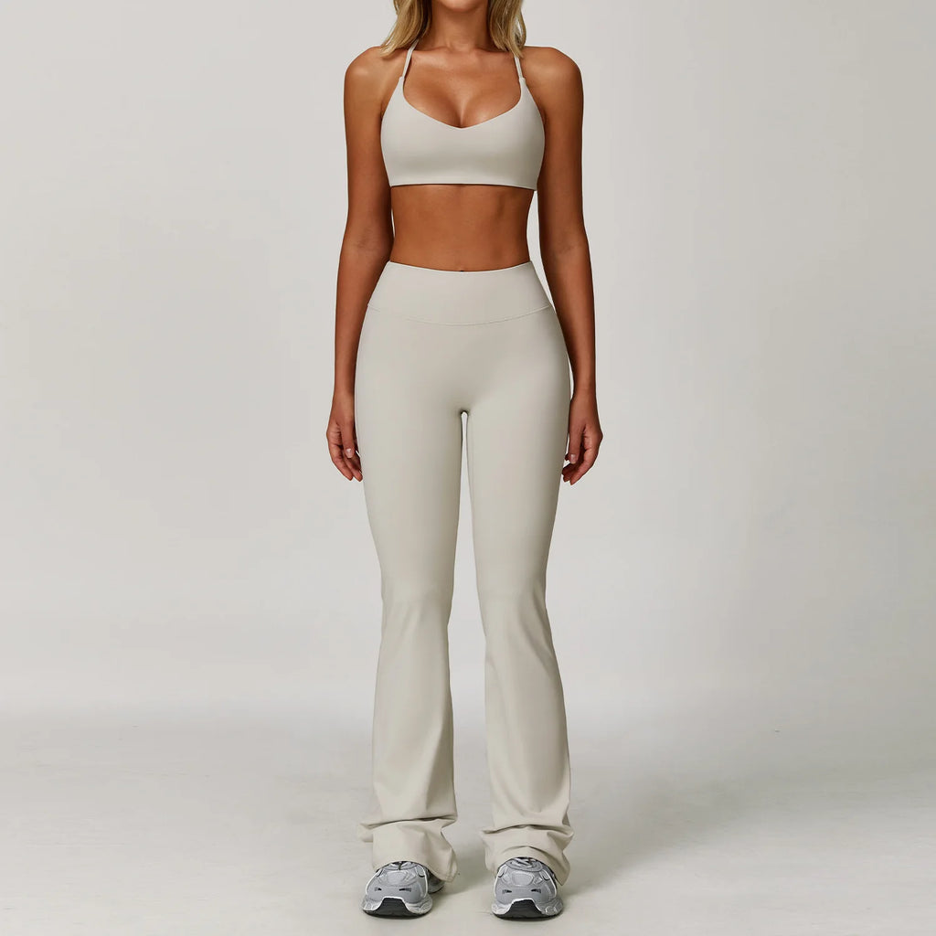 2/3PCS Yoga Suit Sports Set Gym Set Women Tracksuit Running (Grey)