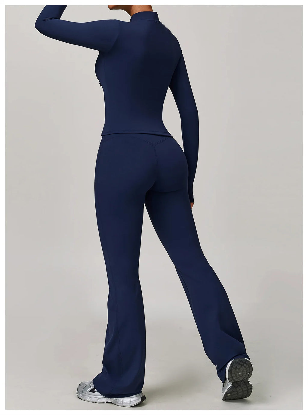2/3PCS Yoga Suit Sports Set Gym Set Women Tracksuit Running (Blue)